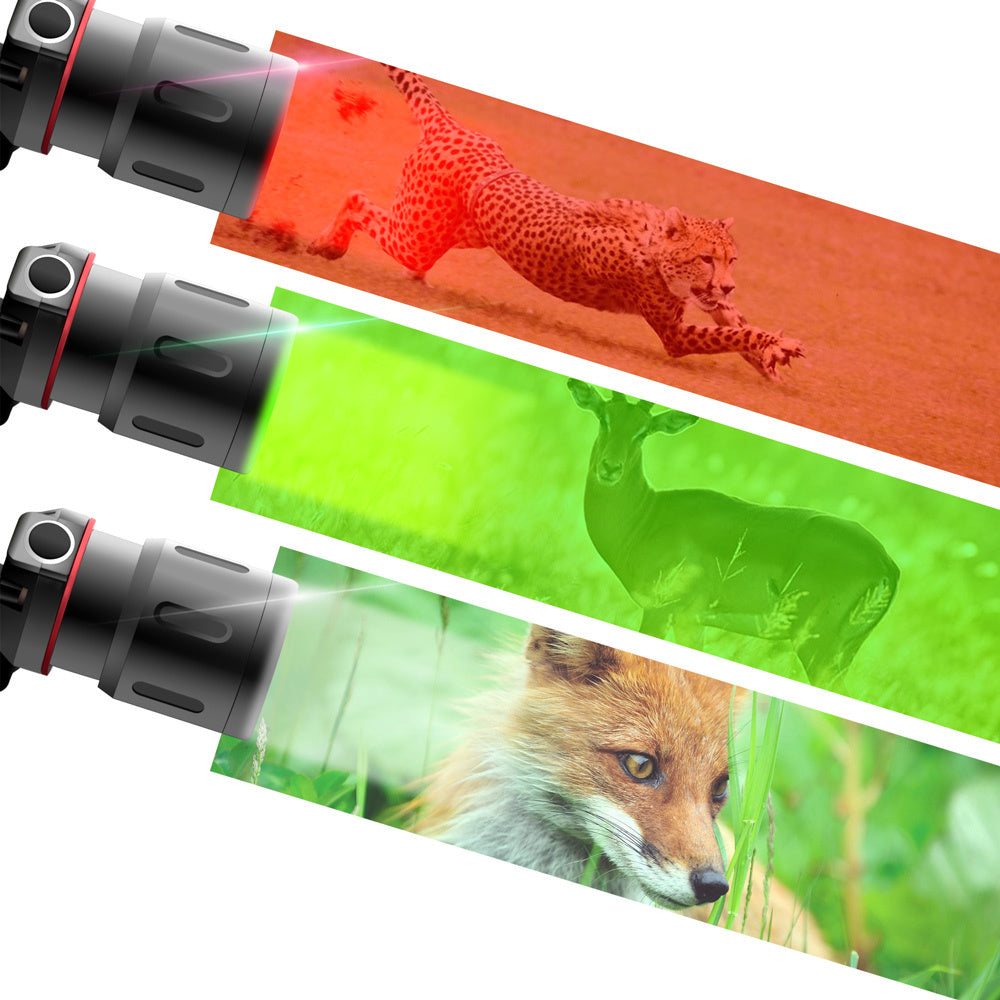 T6 white light green light red light zoom headlight - iztia