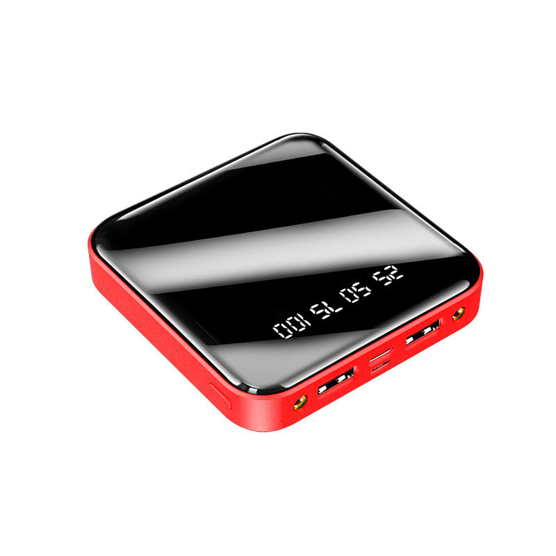 Compact 10000mAh Portable Charger Power Bank with USB C Input & Dual Output - Backup Charging External Battery Pack for iPhone 15/14/13/12/11, Android & More - iztia