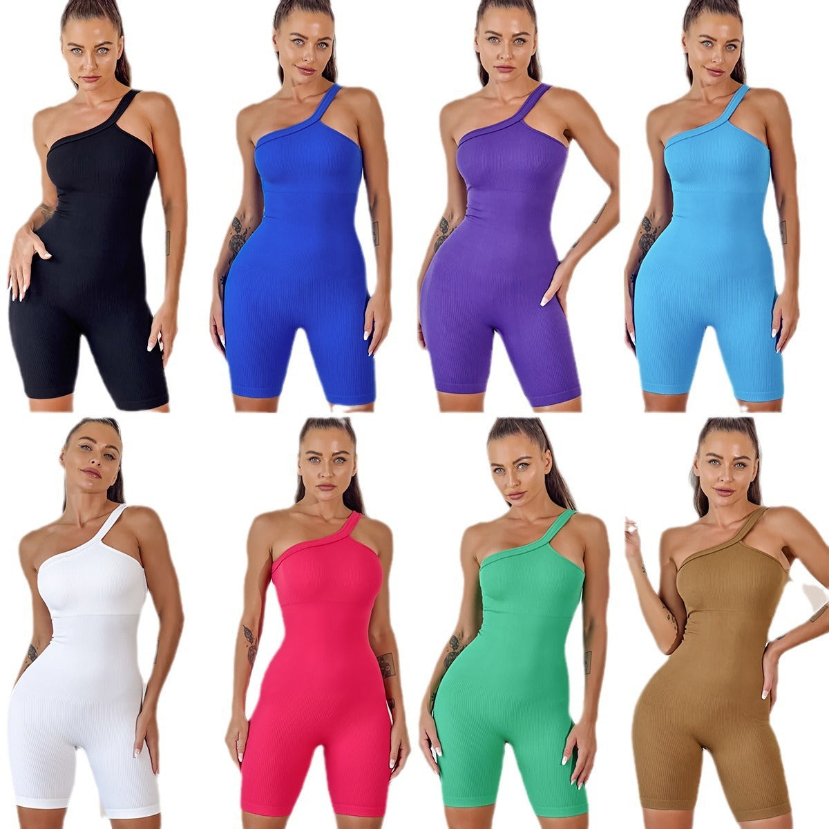 Yoga Wear Pilates Suit Chest Pad Quick-drying Sling One-piece Tights - iztia