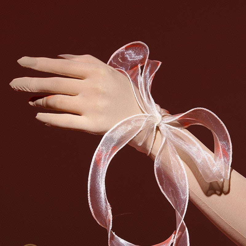Ultra-thin Five-finger Stockings Gloves Silky - iztia