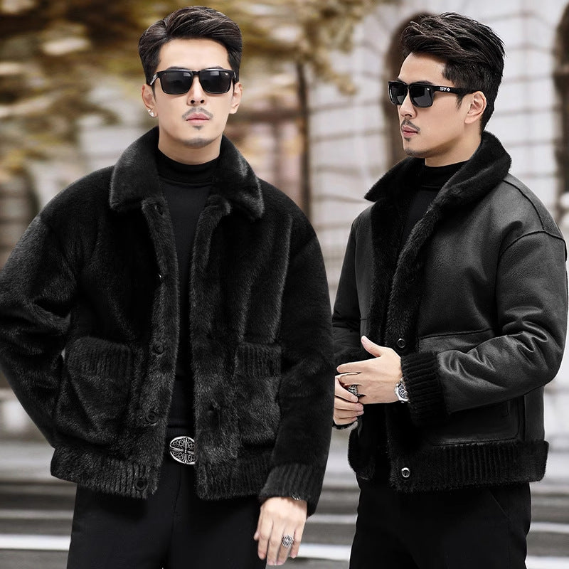 Men's Fur Chenille Coat - iztia