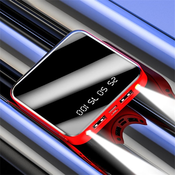 Compact 10000mAh Portable Charger Power Bank with USB C Input & Dual Output - Backup Charging External Battery Pack for iPhone 15/14/13/12/11, Android & More - iztia