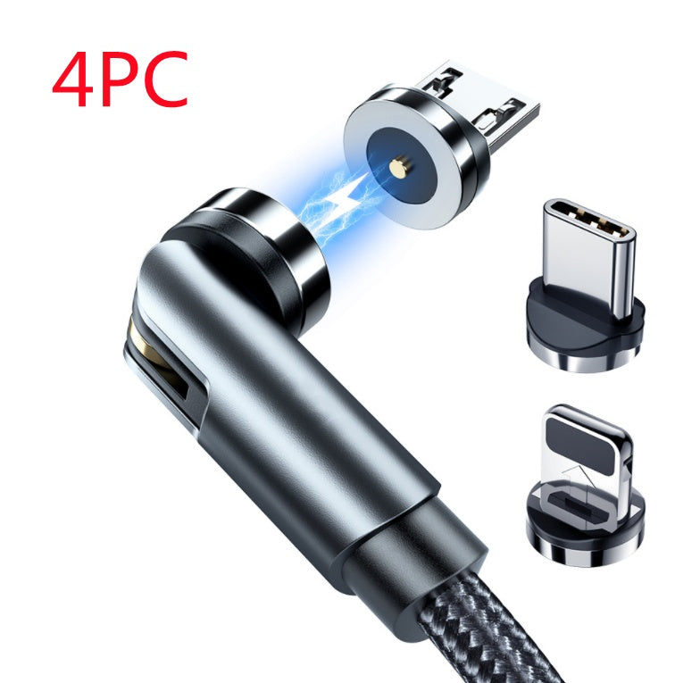 Essager Rotate Magnetic Cable 360 Degree USB Type C Charging Cable Fast Charging Magnet Charger 540 Rotate Micro Magnetic Cable - iztia