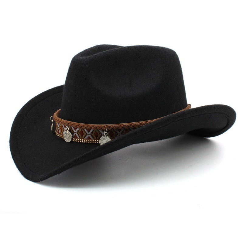 Tibetan Style Chinese Style Pendant Leisure Sun Shade Protection Cowboy Hat - iztia