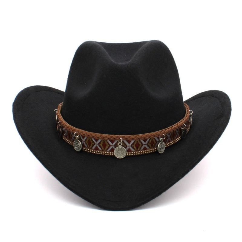 Tibetan Style Chinese Style Pendant Leisure Sun Shade Protection Cowboy Hat - iztia