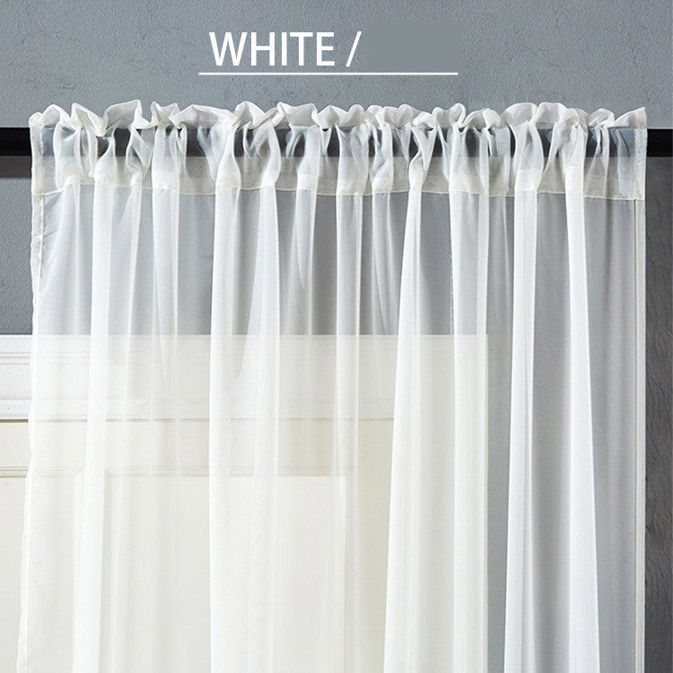 Modern And Simple Pure Color Cotton And Linen Window Screen - iztia