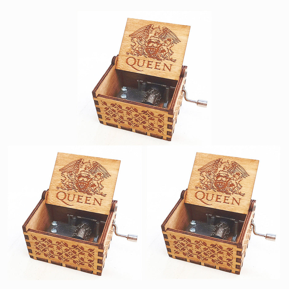 Antique Carved Wooden Hand Crank Spirited Away Music Box Christmas Gift Birthday Gift Party Decoration - iztia