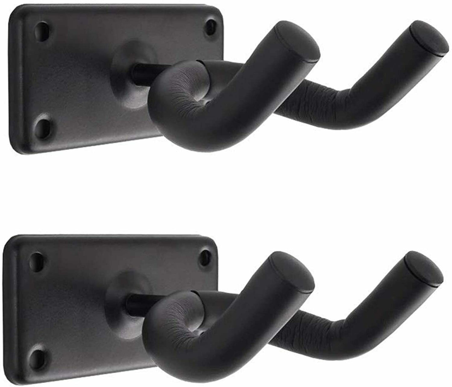 2 PCS Guitar Hangers Wall Mount Arm Instrument Display Holder Padded Hook Rack - iztia