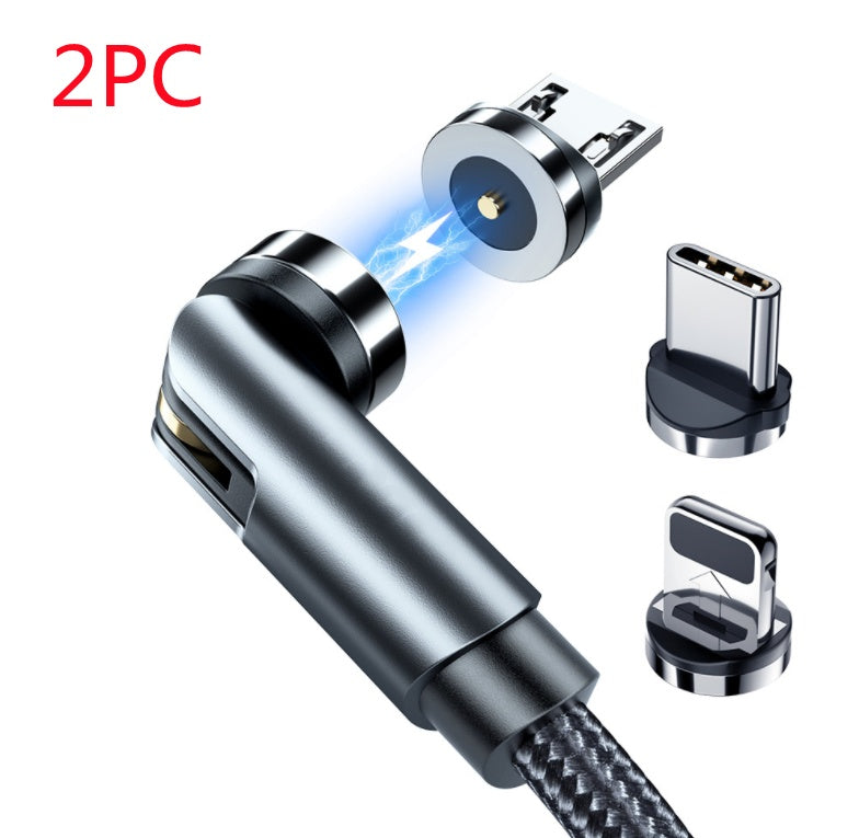Essager Rotate Magnetic Cable 360 Degree USB Type C Charging Cable Fast Charging Magnet Charger 540 Rotate Micro Magnetic Cable - iztia