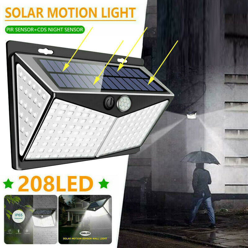 Iztia® Solar Outdoor Lights - 3000LM, 188 LED Motion Sensor, 4-Head IP65 Waterproof Security Flood Lights, 270° Wide Angle Wall Lights for Backyard and Yard - iztia