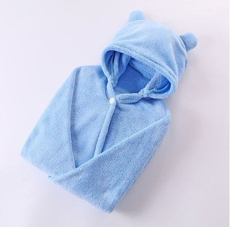 Cotton baby care hooded bath towel - iztia