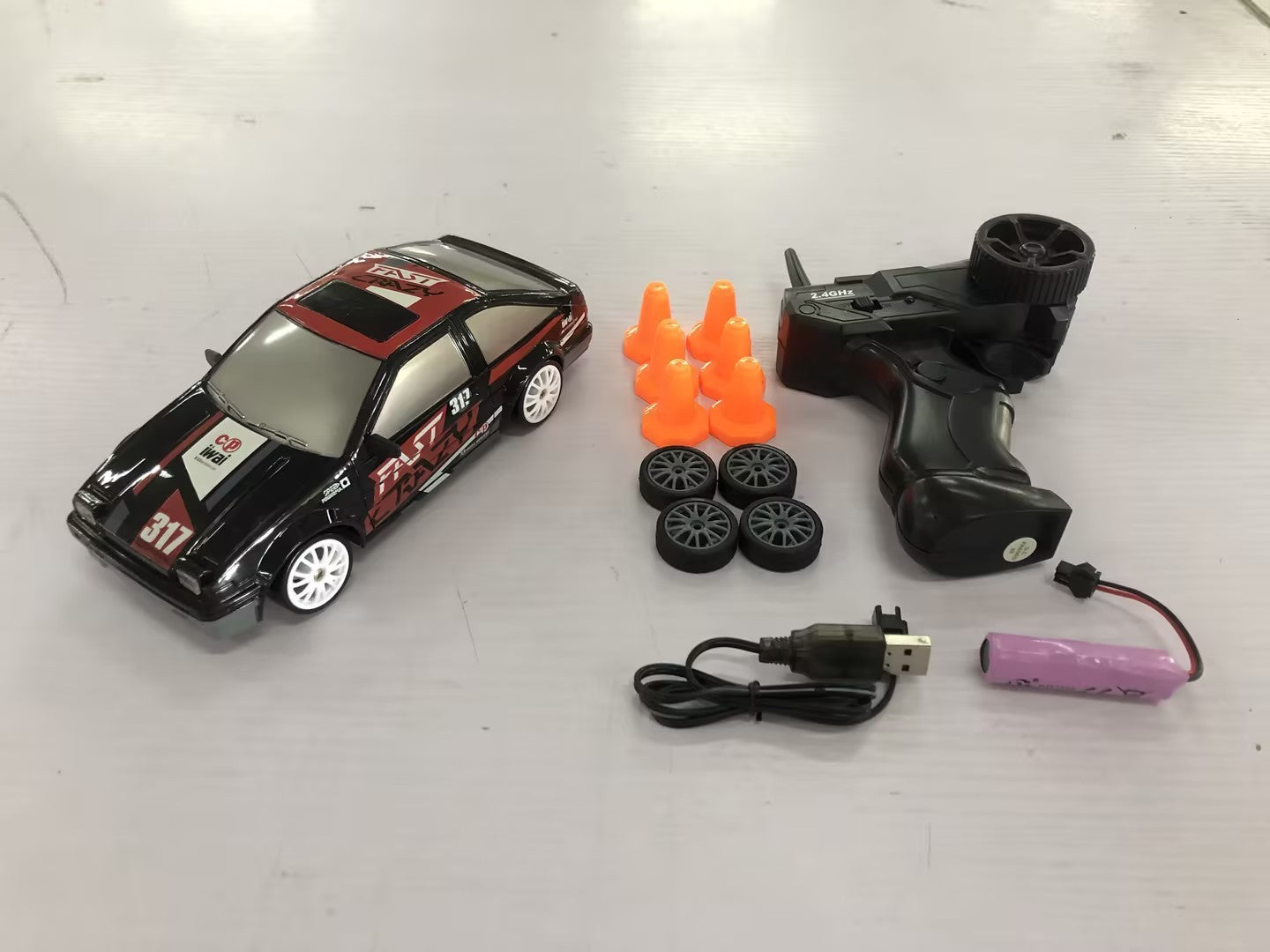 2.4G Drift Rc Car 4WD RC Drift Car Toy Remote Control GTR Model AE86 Vehicle Car RC Racing Car Toy For Children Christmas Gifts - iztia