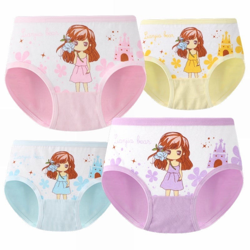 Girls' Underwear Cotton Children's Underwear Baby Briefs Children's Student Shorts - iztia