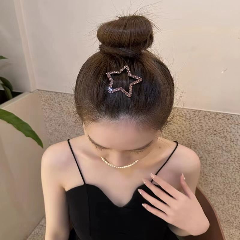 High-end Simple Rhinestone Star Hairpin Sweet Cool Female Headdress - iztia