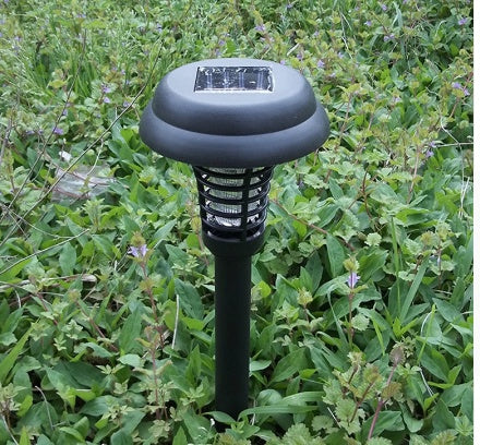 Solar Led Rechargeable Anti-Mosquito Lamp Electronic Fly Bug Zapper Insect Pest Uv Trap Outdoor Garden Lawn Lamp - iztia