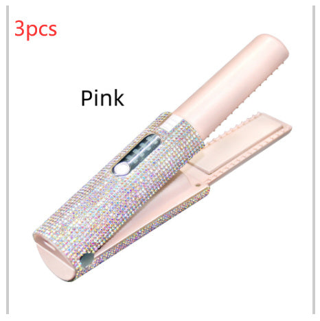 2-In-1 Electric USB Hair Straightening Brush Straightener Brush Multifunctional Comb Straightening Styler Hair Curler - iztia