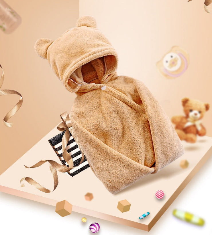Cotton baby care hooded bath towel - iztia