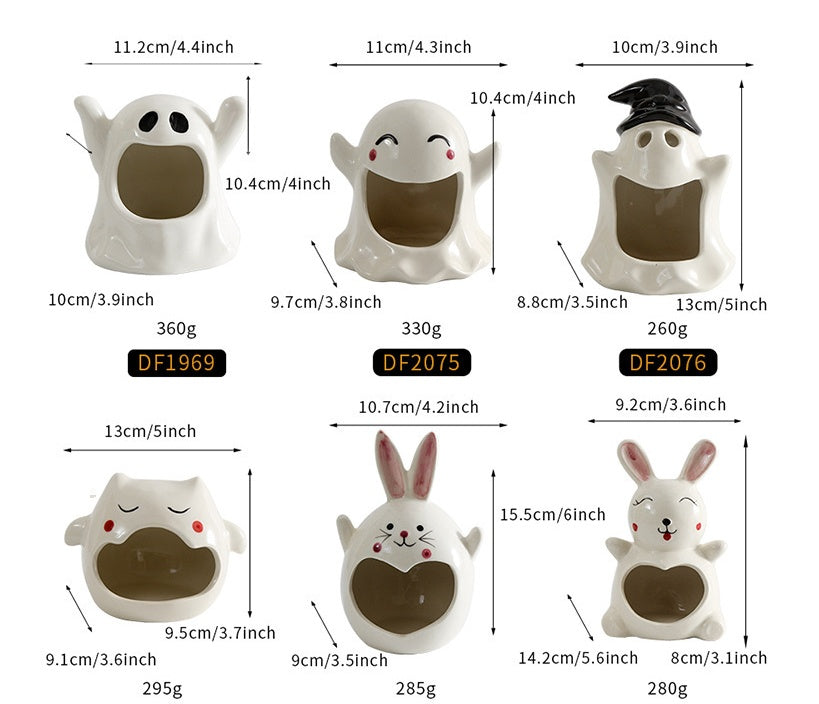 Special Halloween Ghost Festival Ceramic Craft Ornaments - iztia