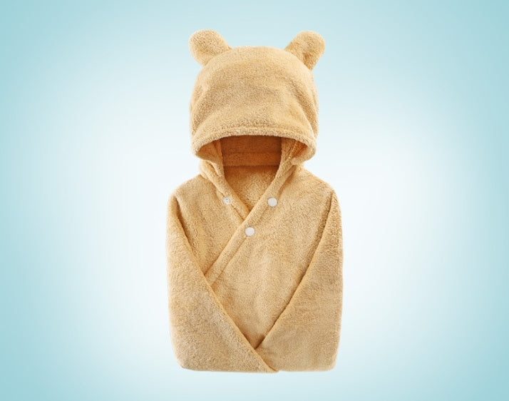 Cotton baby care hooded bath towel - iztia