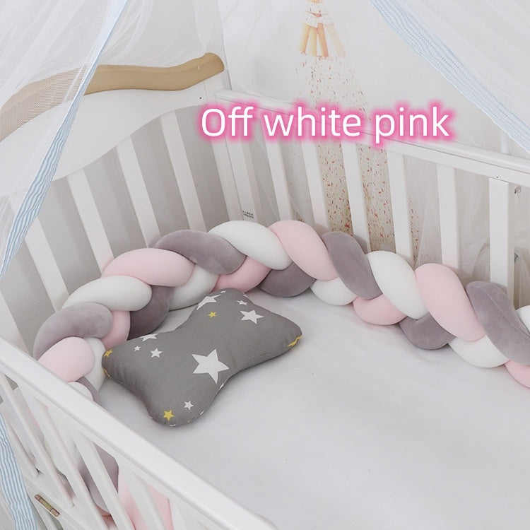 Baby Bumper Bed Braid Knot Pillow Cushion Bumper for Infant cuna Bebe lit Crib Protector Cot Bumper Room Decor - iztia
