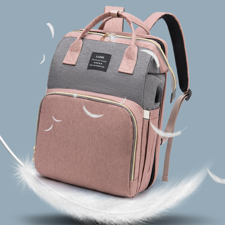 New Mummy Baby Crib Backpack Large Capacity Out Milk Insulated Bag Women - iztia