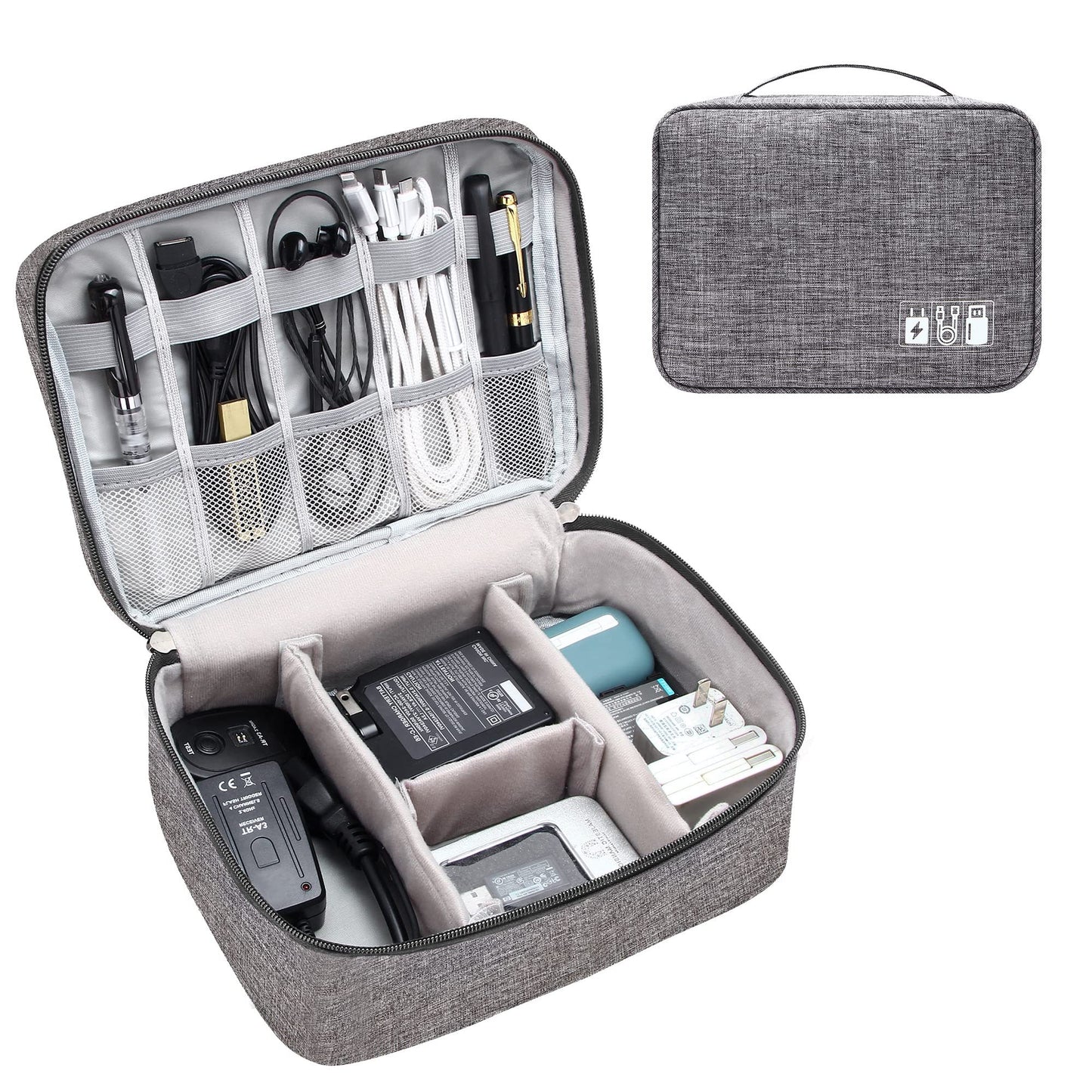 Electronics Organizer Travel Cable Organizer Bag Waterproof Portable Digital Storage Bag Electronic Accessories Case Cable Charger Organizer Case - iztia