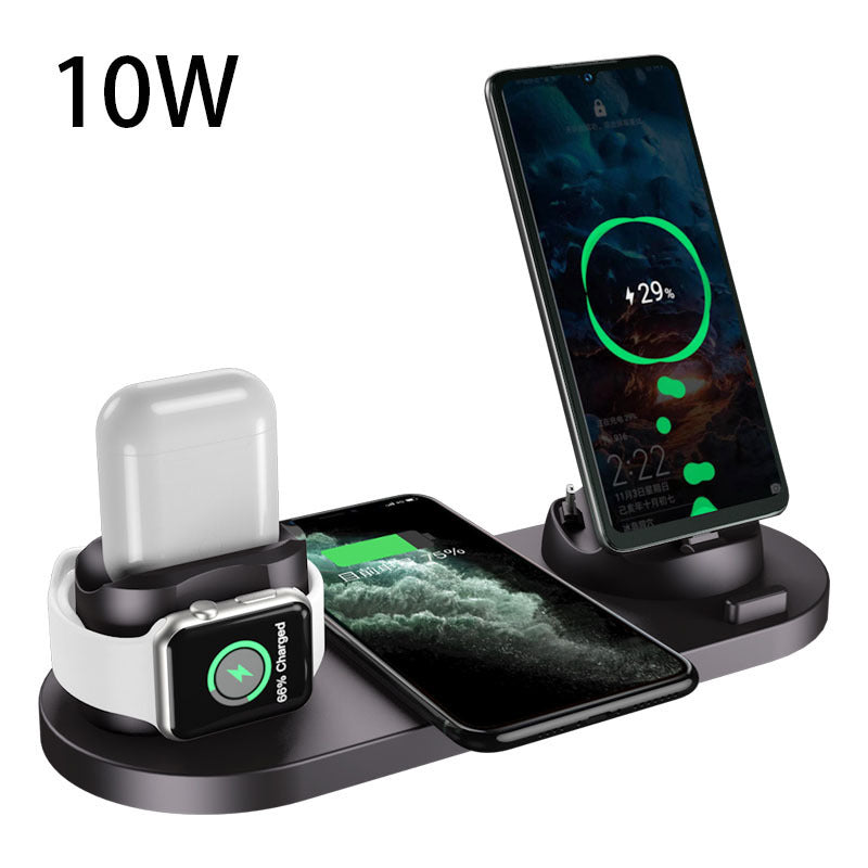 Wireless Charger For IPhone Fast Charger For Phone Fast Charging Pad For Phone Watch 6 In 1 Charging Dock Station - iztia