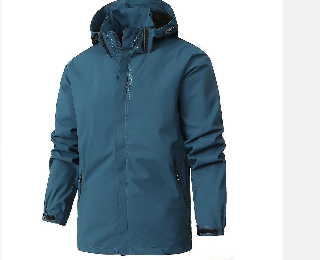 Mountaineering Outdoor Shell Leisure Sports Windbreaker Hooded Jacket - iztia