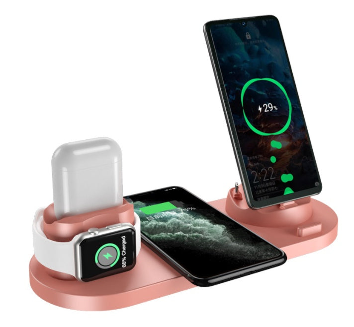 Wireless Charger For IPhone Fast Charger For Phone Fast Charging Pad For Phone Watch 6 In 1 Charging Dock Station - iztia