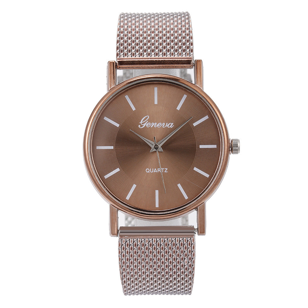 Mesh Quartz Couple Neva Watch Female - iztia