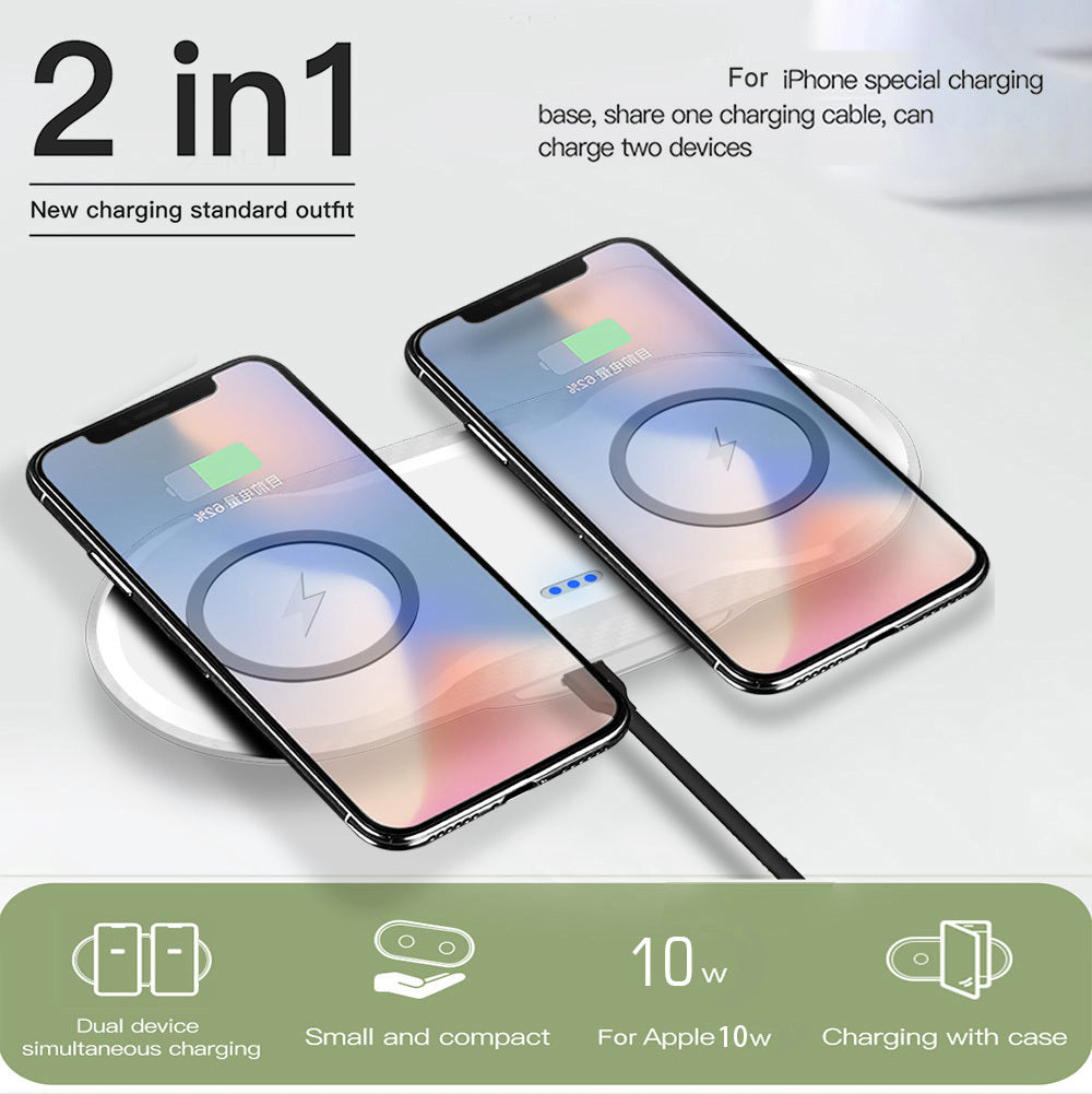 Wireless Charger Dual Mobile Phone Charger - iztia