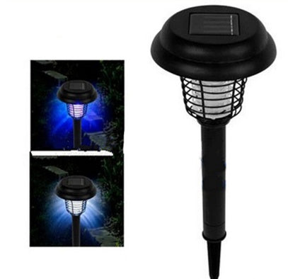 Solar Led Rechargeable Anti-Mosquito Lamp Electronic Fly Bug Zapper Insect Pest Uv Trap Outdoor Garden Lawn Lamp - iztia