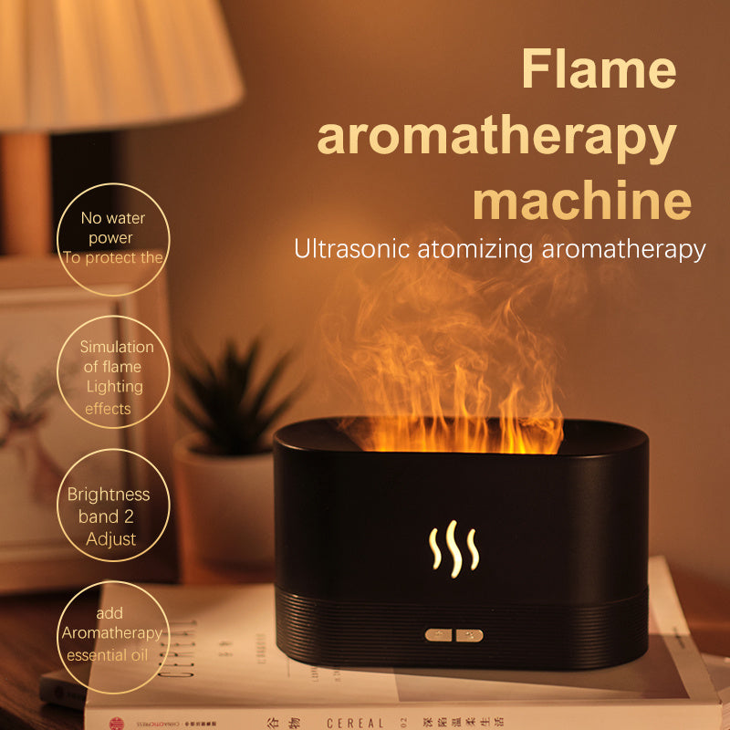Drop Shipping Factory Direct Sale Fire Flame Humidifier Aroma Diffuser 2022 Air Essential Oil Ultrasonic Humidifier - iztia