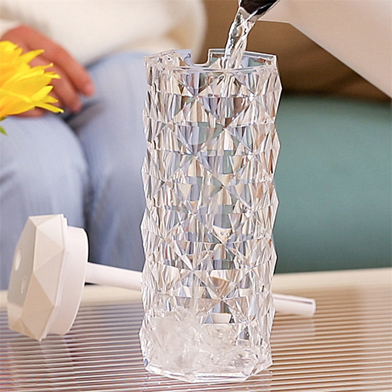 Crystal Lamp Air Humidifier Color Night Light Touch Lamp With Cool Mist Maker Fogger LED Atmosphere Room Decoration Home Decor Lights - iztia