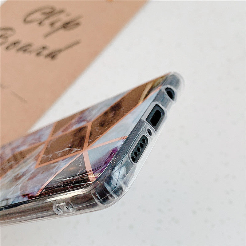 Plating Splice Marble Phone Cases - iztia