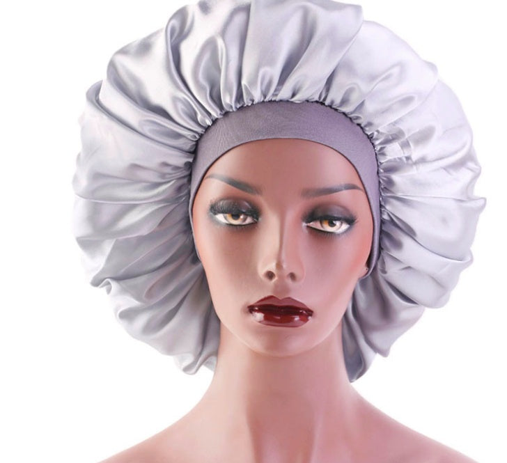 Beauty print Satin silk Bonnet sleep night cap - iztia