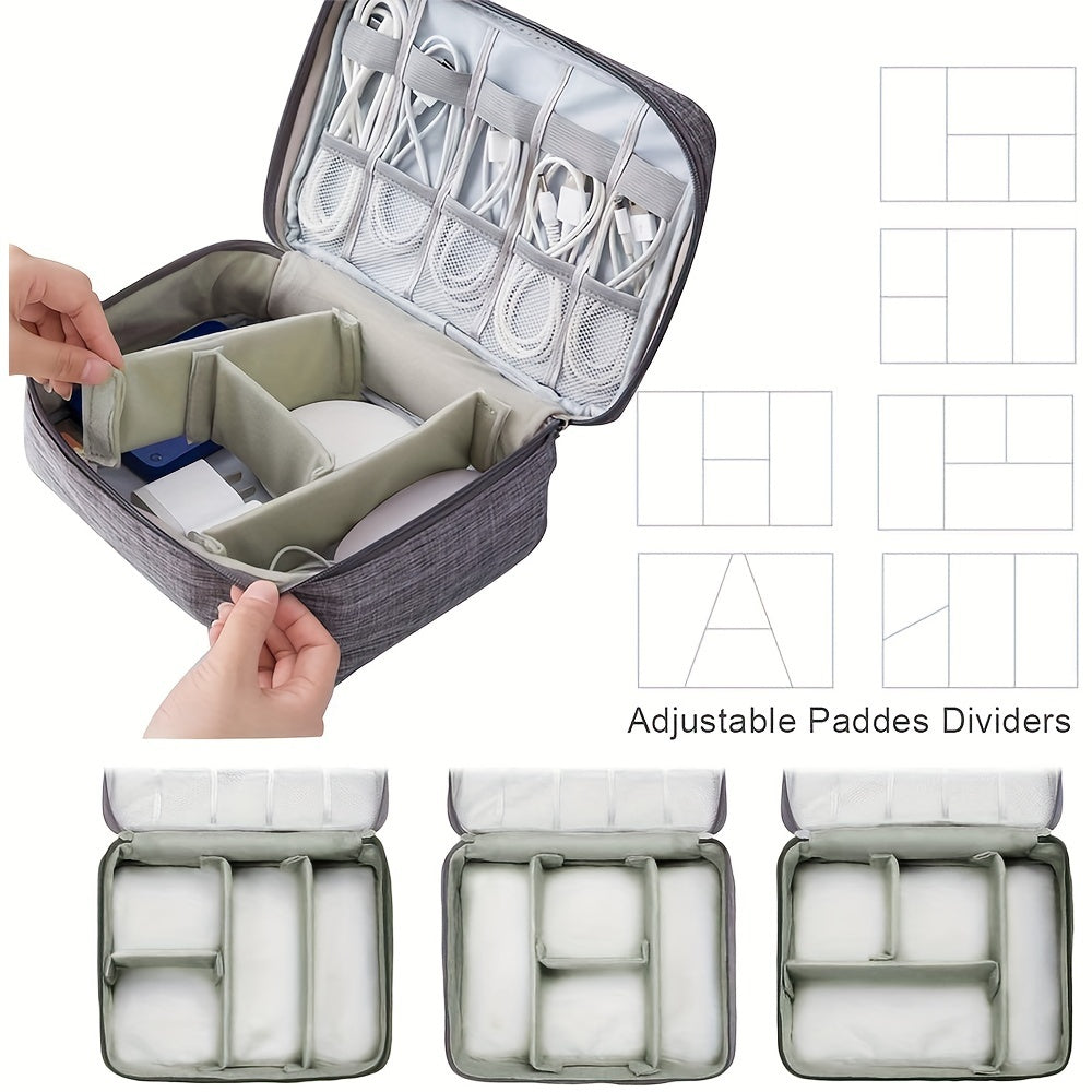 Electronics Organizer Travel Cable Organizer Bag Waterproof Portable Digital Storage Bag Electronic Accessories Case Cable Charger Organizer Case - iztia