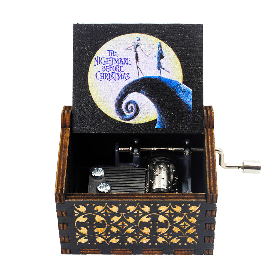 Antique Carved Wooden Hand Crank Spirited Away Music Box Christmas Gift Birthday Gift Party Decoration - iztia