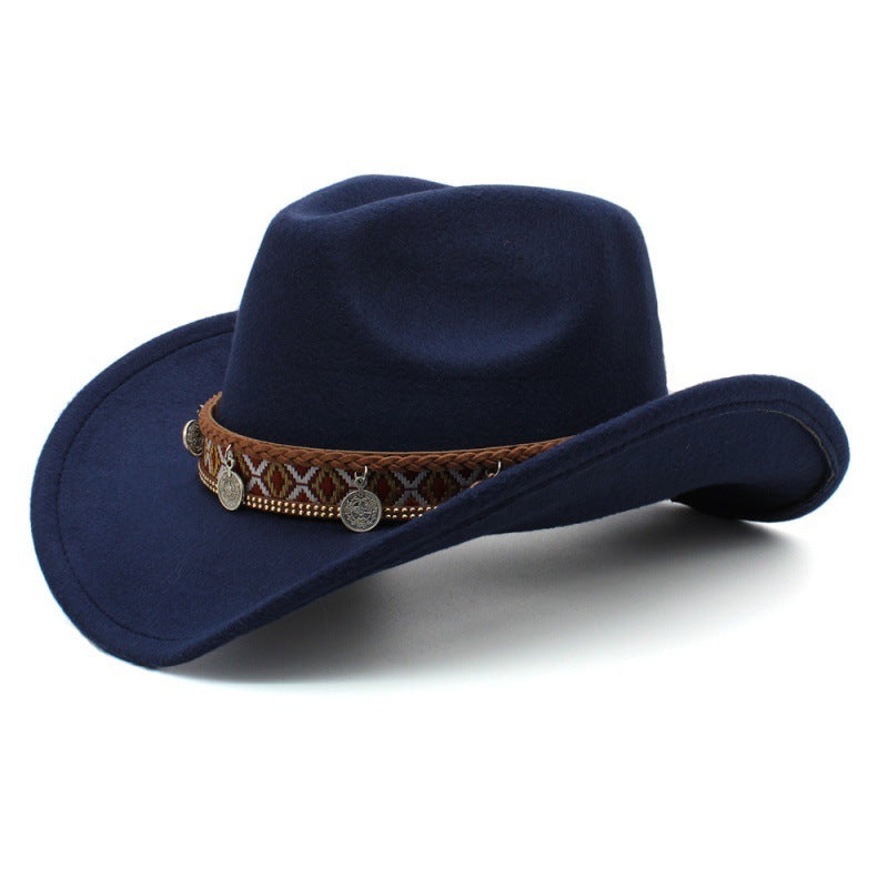 Tibetan Style Chinese Style Pendant Leisure Sun Shade Protection Cowboy Hat - iztia