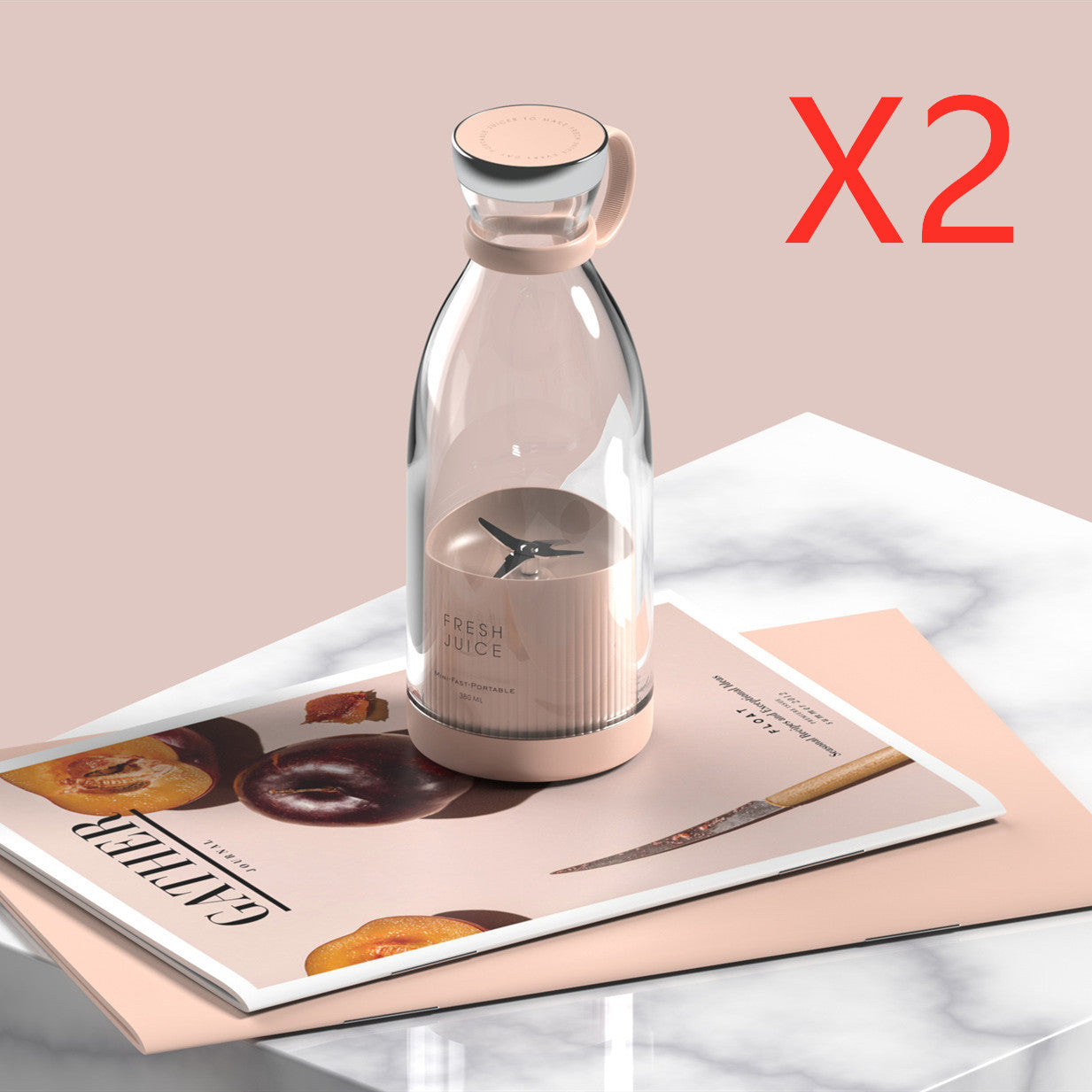 350ML Electric Juicer Blender Mixer USB Rechargeable Machine Household Portable Blender Maker Cup Kitchen Tool Kit - iztia