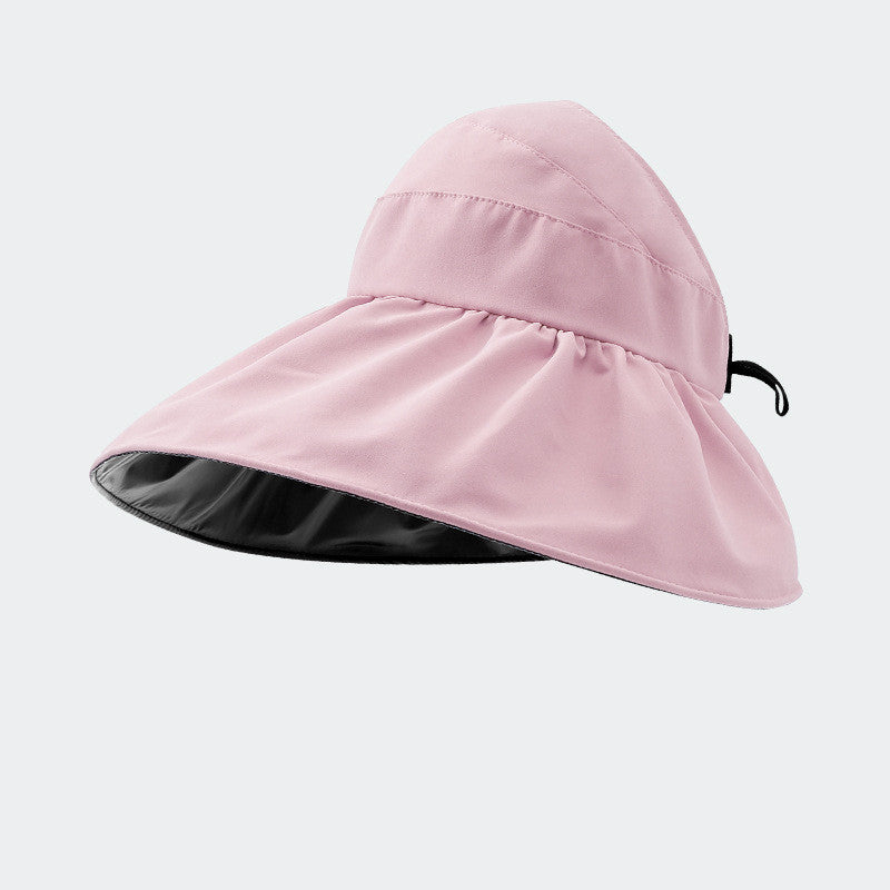 Foldable Fisherman Hat Summer Empty Top Sun Protection Hat UV Protection Upf50 Sun Visor Full-face Sunhat For Women - iztia