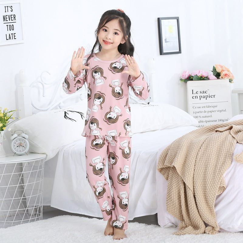 Cartoon Long-sleeved Girls In Autumn Big Children Kids - iztia