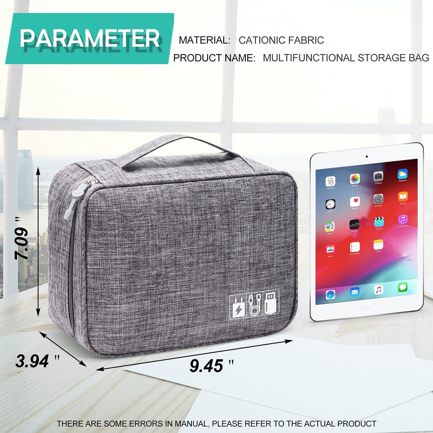 Electronics Organizer Travel Cable Organizer Bag Waterproof Portable Digital Storage Bag Electronic Accessories Case Cable Charger Organizer Case - iztia
