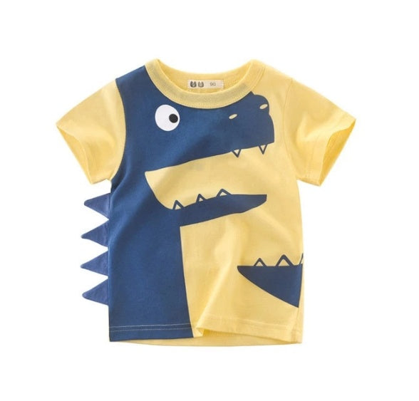 Children's Wear Summer New Korean Children's Boys Cotton T-shirt Men's Treasure In Children's Short Sleeves - iztia