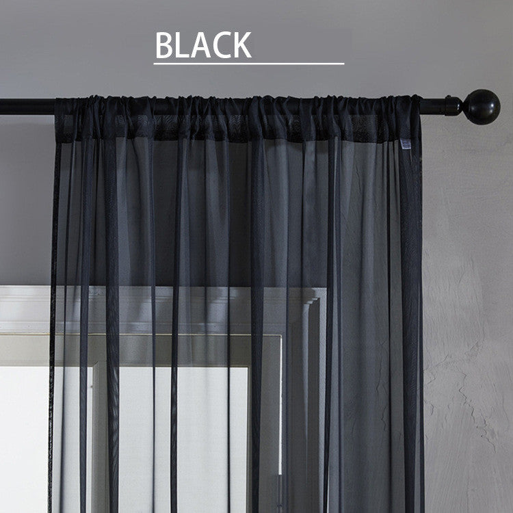 Modern And Simple Pure Color Cotton And Linen Window Screen - iztia