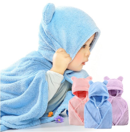Cotton baby care hooded bath towel - iztia