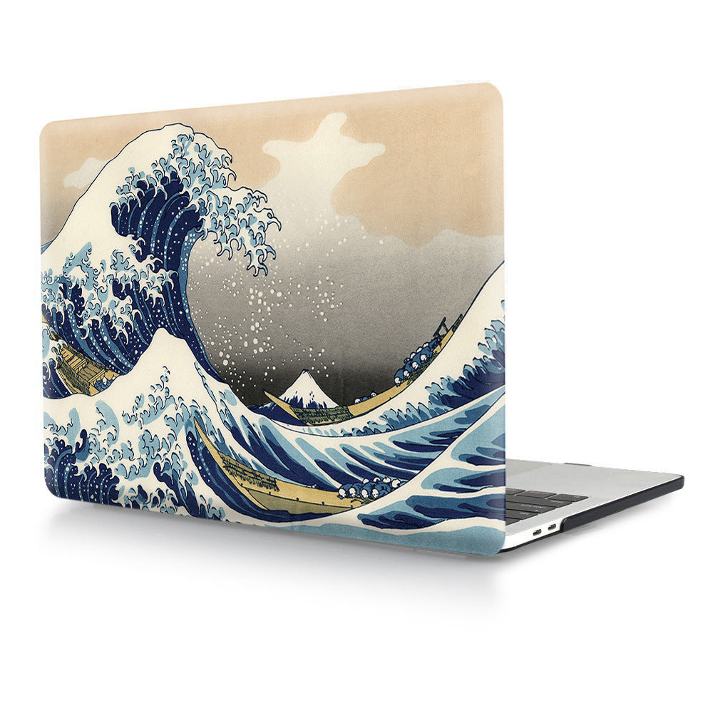 Compatible with Apple, MacBook Transparent Plastic Protective Case Printed with Custom Design - iztia