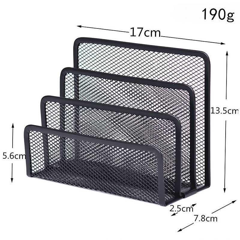 Book Shelves Desk-Organizer Office Mesh Home Metal 1pcs - iztia