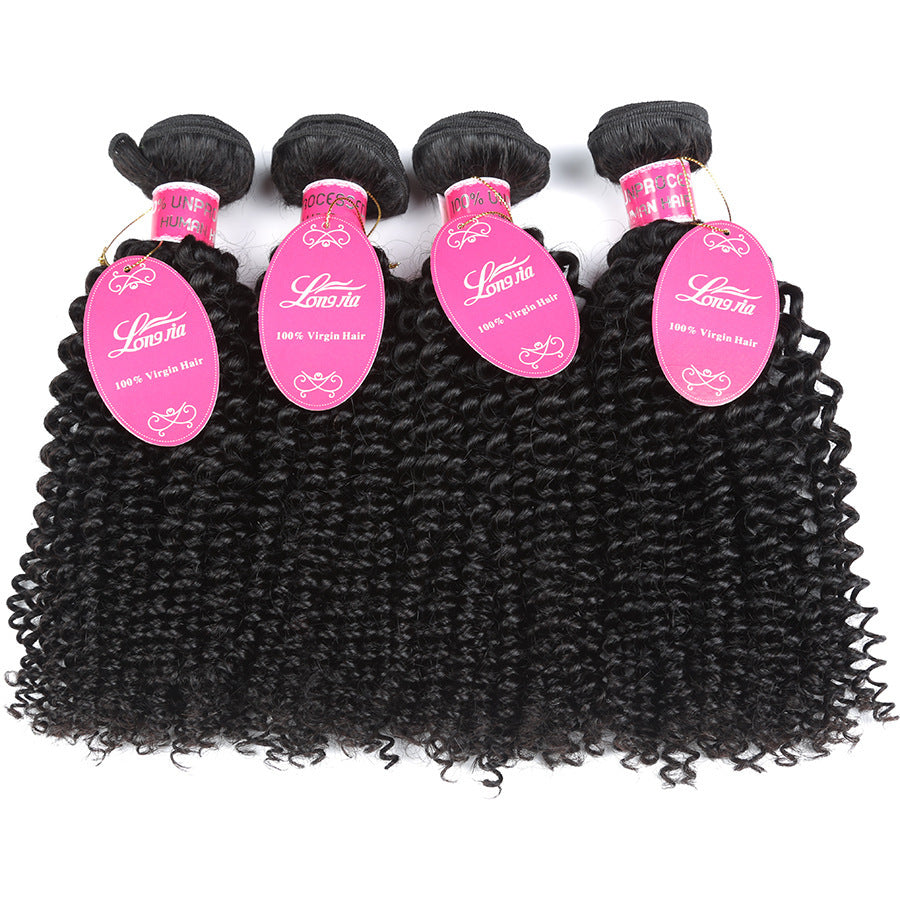 10A Deep Curly Brazilian Human Hair Bundles Weave - iztia
