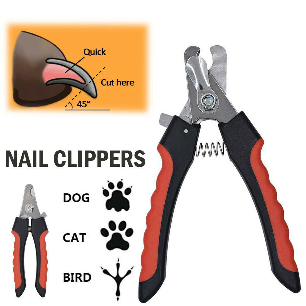 Dog Nail Clippers Nail Trimmer With Safety Guard Razor Pet Grooming - iztia